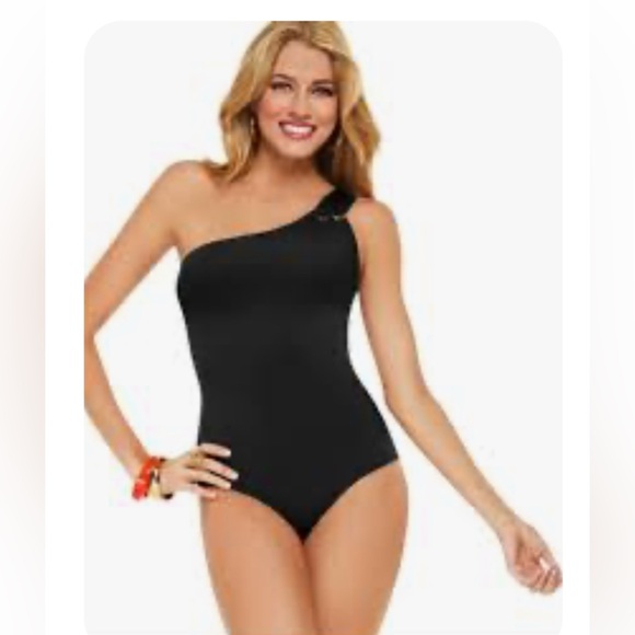 SPANX Other - Spanx Golden Touch One Shoulder Swimsuit Pewter size 6